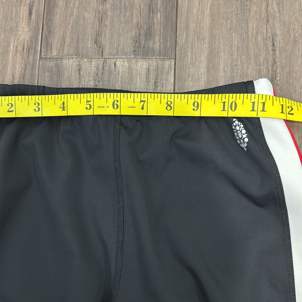 FP Movement Dale leggings Black Track Pants with Red and White Accents - Picture 7 of 9
